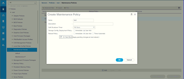 Create Maintenance Policy